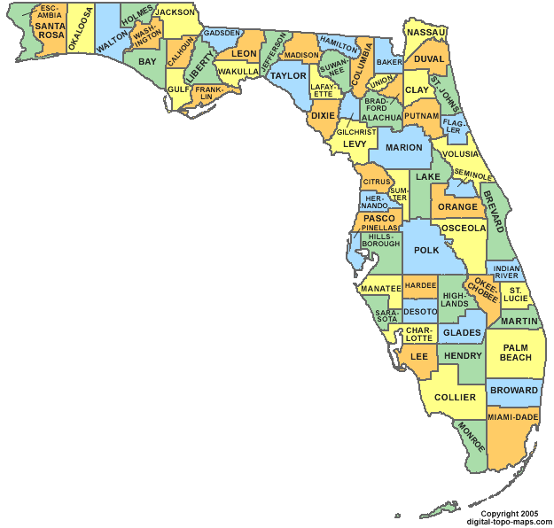 FL County map